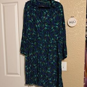 Anthropologie Maeve Butterfly Print Dress